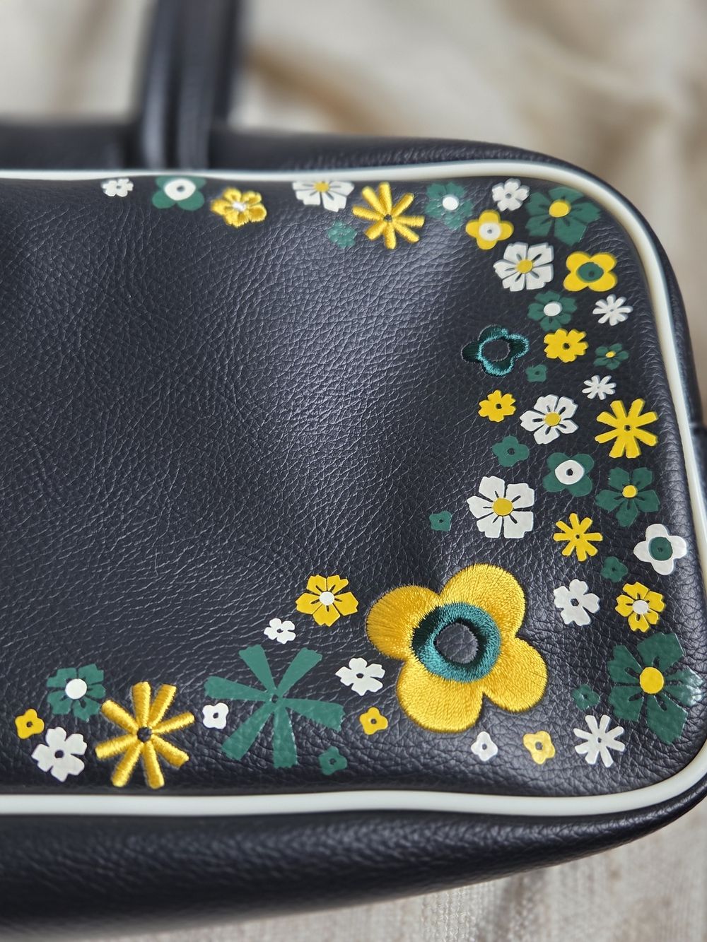 Adidas x Liberty Black Floral Tote Bag - Black with Yellow & Green Floral - Picture 7 of 11